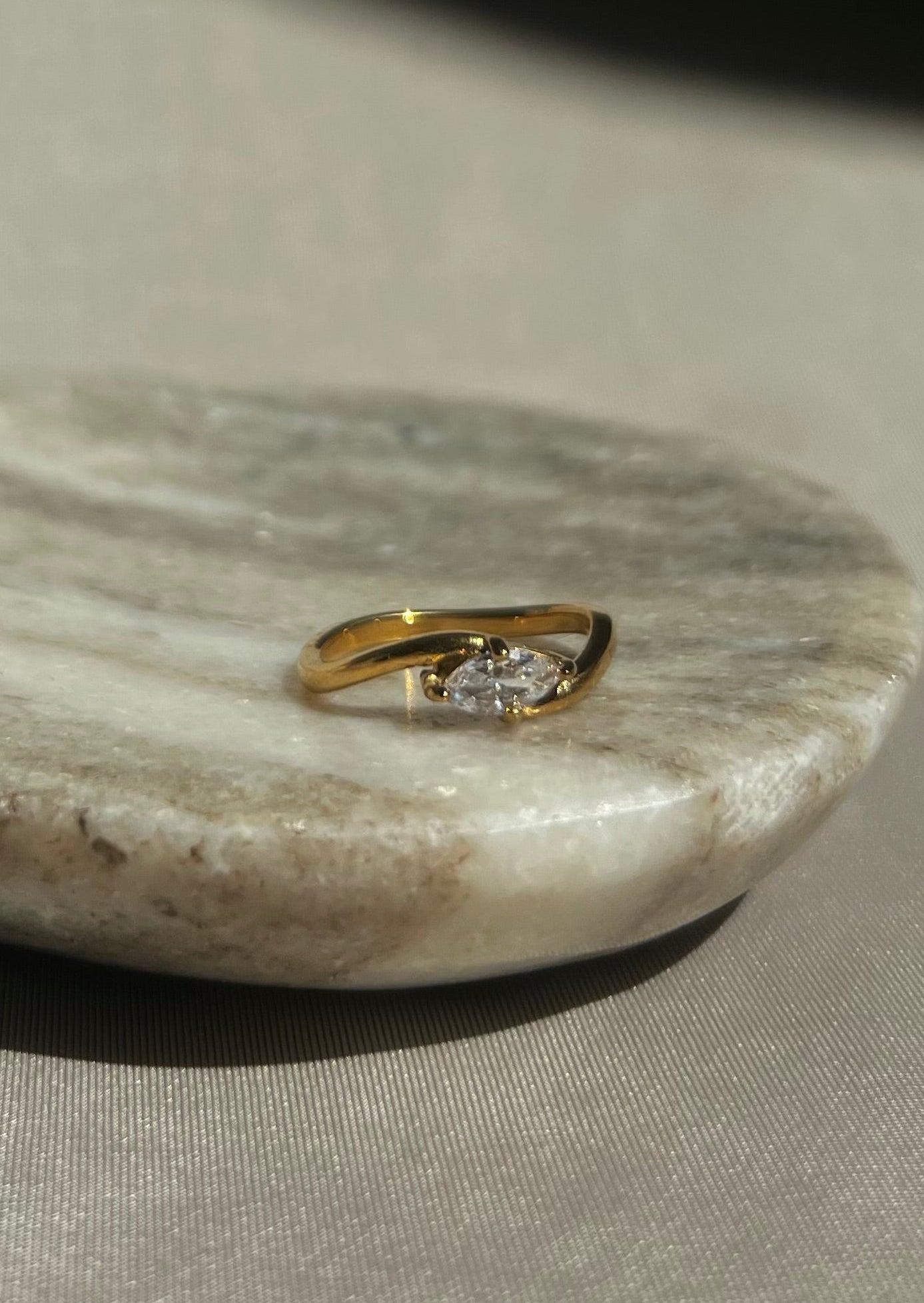 The Marquise Curve Ring