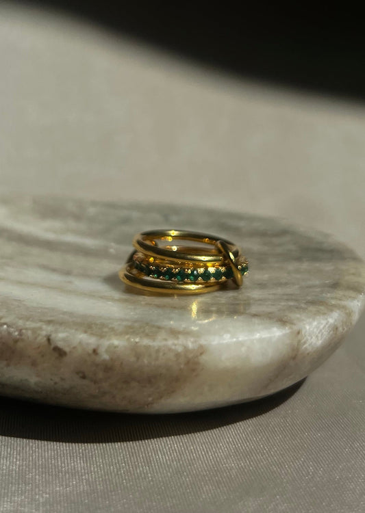 The Emerald Stacked Ring