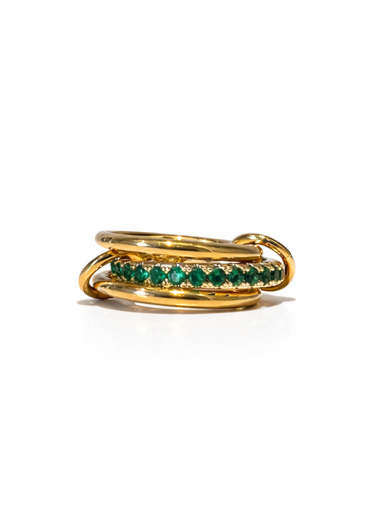 The Emerald Stacked Ring